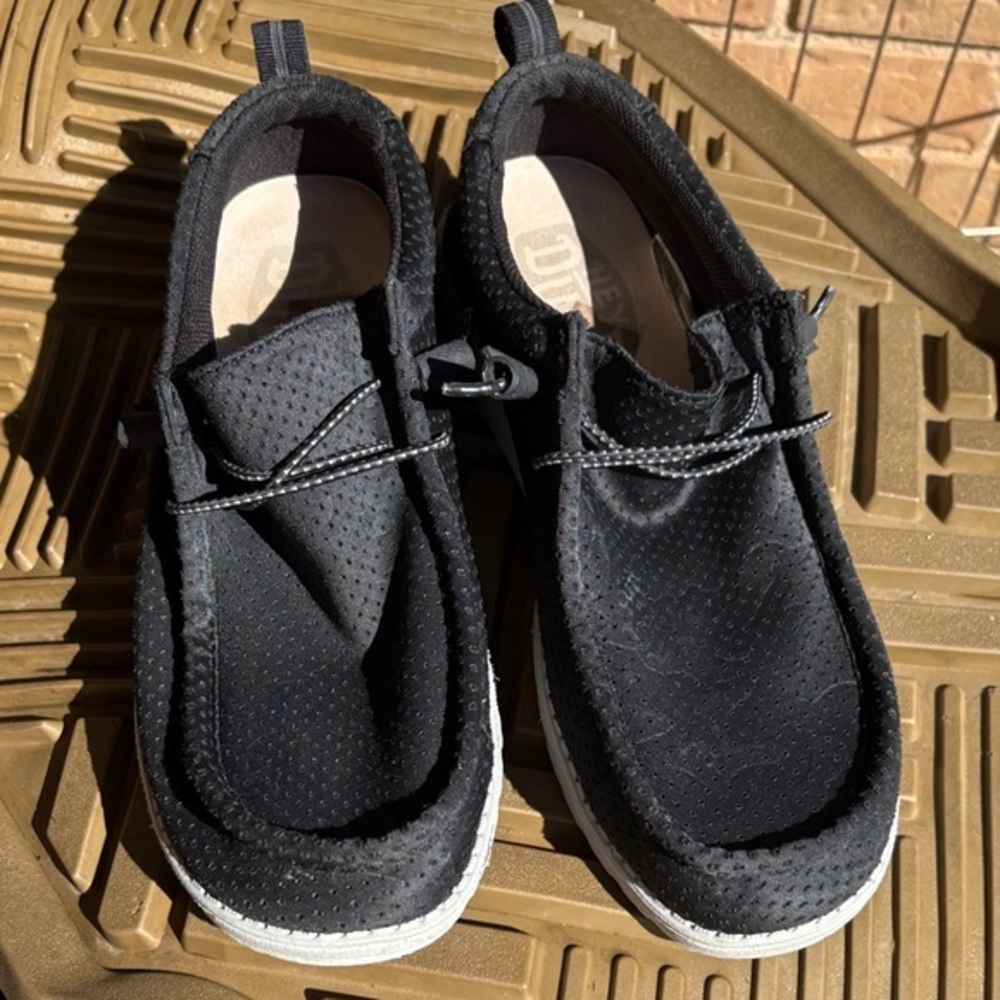 Hey Dude Black Perforated Casual Shoes
